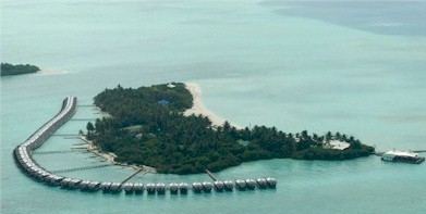 island resort aerial
